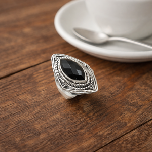 <b>Top</b> Quality Black Onyx Ring 925 Sterling Silver <b>Rose</b> Gold Yellow Gold Plated Vintage Statement Handmade Designer Jewellers Mens - Product Image 1