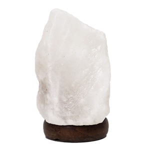 Lampe de Sel Rose de l'Himalaya 100% Naturelle Grise, Veilleuse, Pierre Raffinée Solide Véritable, Emballée dans un Sac en Bois, Sachet, Bouteille, Qualité Alimentaire - Product Image 1