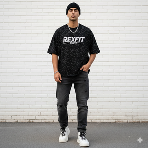 เสื้อยืดประดับเพชรทั่วตัว พิมพ์ลายโลโก้ตามสั่ง ขายส่ง เสื้อผ้าสตรีทแวร์คุณภาพสูง ระบายอากาศได้ดี ทรงบ็อกซี่ - Product Image 3