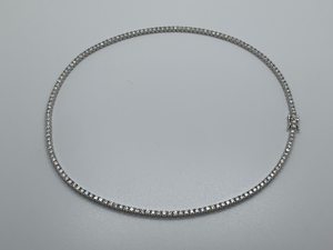 Collar de cadena de tenis de moissanita, plata de ley 925, dos tonos, cadena de diamantes VVS, joyería de lujo estilo hip hop, regalo para hombres - Product Image 2