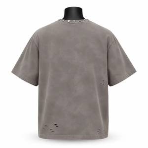 Custom Men Acid Washed Sunfade <b>Tshirts</b> 100%cotton Blank Heavyweight Streetwear Distressed Oversized Boxy Fit <b>Tshirts</b> for Men - Product Image 2