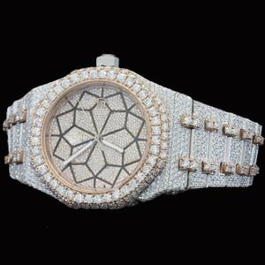 La Mejor Joyería Personalizada para Hombre, Completamente Adornada con Diamantes de Moissanita, Estilo HipHop, Movimiento de Cuarzo, Mecánica - Product Image 2