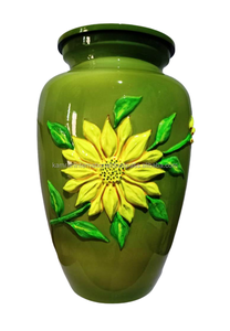 Urna Biodegradable Artesanal para Cenizas Humanas Flor en Relieve Suministros Funerarios - Product Image 3