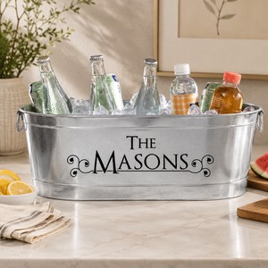 Cubeta de Metal Personalizada para Bebidas, Cubo de Hielo Rústico para Fiestas, Enfriador de Bebidas Duradero, Diseño para Eventos - Product Image 1