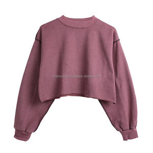 Sweat-shirt oversize personnalisé pour femme, col montant, imperméable, en Spandex/Polyester, avec logo frontal et manches lanternes, 300g - Product Image 6