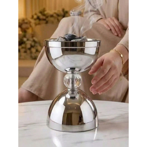 Quemador de Incienso de Acero Inoxidable de Lujo, Difusor de Aromaterapia, Porta Incienso Decorativo Redondo para Mesa, Quemador de Bakhoor - Product Image 5
