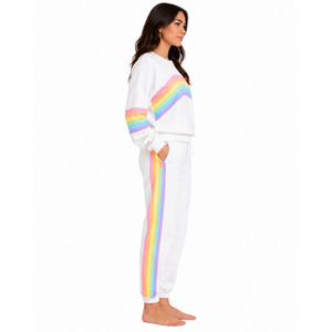 Conjunto Deportivo Personalizado para Mujer, Cuello Redondo, 2 en 1, Sudadera y Pantalones de Felpa 100% Algodón, Estilo Holgado, Ecológico, de Secado Rápido, Informal - Product Image 4