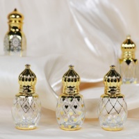 Grosir 3/6/12ml Mini portabel Dubai Arab Atal Oud Attar botol kaca parfum botol minyak esensial dengan rol kaca