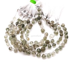 Perles d'oignon facettées en rutile noir naturel 7-9MM, perles en forme de goutte facettées en rutile noir pour la fabrication de bijoux, rutile noir en gros 8 pouces - Product Image 5