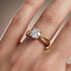 Luxury 1.29 Carat Lab Grown Round Brilliant Diamond Engagement <b>Ring</b> EF VS1 in 925 <b>Silver</b> Heart Prong <b>Solitaire</b> - Product Image 5