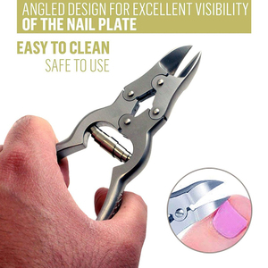 Professional Cantilever Nail Cutter 6'' German Steel Heavy Duty Nail Clipper Curved Jaws Barrel Spring <b>Lock</b> Toe Nail Nipper - Product Image 6