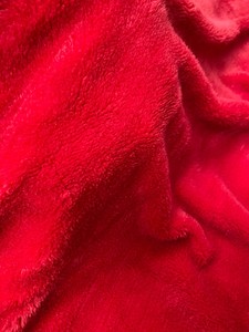 Knitted 100% <b>Polyester</b> <b>Fabric</b> Red Color for Blanket Coat Garment Soft and Comfortable - Product Image 4