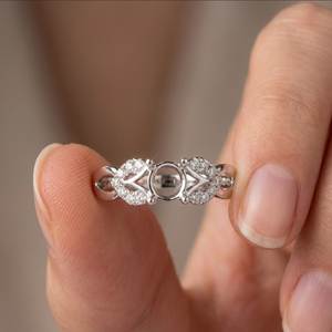 Hong Kong vente en gros classique 18K or blanc massif diamant véritable bande torsadée semi-monture bague de fiançailles fête des femmes - Product Image 2