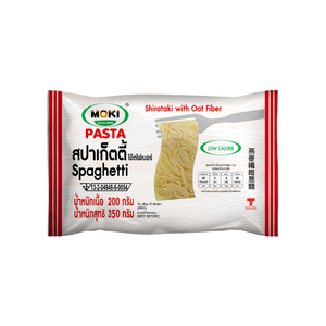 โมกิ ชิราทากิ สปาเก็ตตี้ผสมใยข้าวโอ๊ต 200 กรัม แคลอรีต่ำ ปราศจากกลูเตน พาสต้าคาร์โบไฮเดรตต่ำ ผลิตในประเทศไทย บรรจุกล่อง/ถุง - Product Image 1