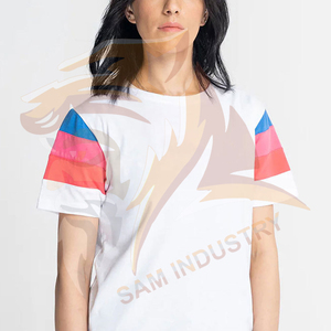 เสื้อยืดผู้หญิงมาใหม่ ลดราคา เสื้อยืดลำลองผู้หญิง สกรีนโลโก้ได้ ปรับแต่งไซส์และสีได้ - Product Image 5