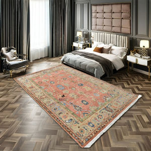 Alfombra Oushak vintage turca Alfombra anudada Alfombras con estampado floral de diseño tradicional para sala de estar dormitorio - Product Image 2