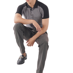Nouvelle chemise décontractée d'été pour homme à manches courtes, 100 % coton, rayée, respirante, en tissu tricoté, de haute qualité, de marque - Product Image 3