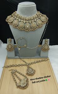 Conjunto de Collar de Novia Étnico Kundan Chapado en Oro de Alta Calidad para Mujer, con Aretes Jhumka de Perlas Esmaltadas, Regalo de Compromiso - Product Image 4