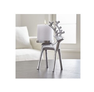 Modern Standing Deer Candle Holder Metal Animal Design Single Pillar Candle Stand Decorative Tabletop Accent Elegant Home Decor - Product Image 1