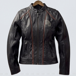 Chaquetas de Motocicleta para Mujer de Alto Rendimiento al por Mayor, Chaqueta de Cuero Clásica HD Personalizada con Etiqueta Privada, 100% Genuina - Product Image 5