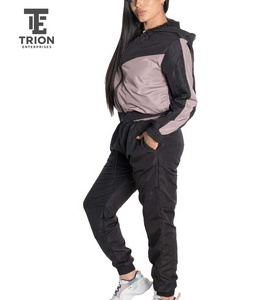Ensemble de survêtement coupe-vent pour femmes, veste et pantalon légers, tissu respirant, coupe confortable, tenue de sport tendance, coupe-vent - Product Image 2
