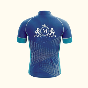 Conjunto de Jersey de Ciclismo para Hombre, Azul Turquesa con Logotipo Estampado, Transpirable, de Poliéster, para Bicicleta de Carretera, Diseño Personalizado para Adultos - Product Image 5