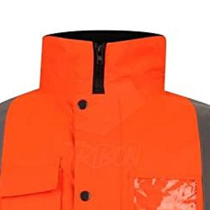 New Arrival ANSI Class 2 Reflective Breathable <b>Outdoor</b> <b>Safety</b> Winter Jacket for Workers Customized Logo Waterproof Unisex OEM - Product Image 3