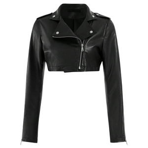 Custom Wholesale Genuine Leather <b>Jacket</b> OEM ODM Women Real <b>Sheepskin</b> Motorcycle Biker <b>Jacket</b> Manufacturer Supplier Low Price - Product Image 1