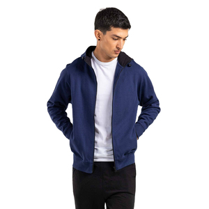 Sudadera con Capucha para Hombre, 100% Algodón Tejido, 380 GSM, con Cierre, Bordada y Personalizada, Color Gris Jaspeado, Alta Calidad, Precio al por Mayor - Product Image 3