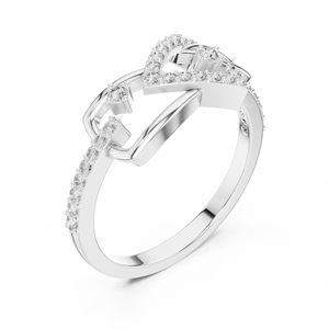 ETERNAL FLOW LAB GROWN DIAMOND <b>RING</b> <b>SET</b> 18KT YELLOW <b>GOLD</b> for ENGAGEMENT WEDDING VALENTINE DAILY USE WOMEN MINIMALIST BRILLIANT - Product Image 5