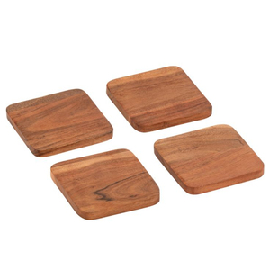 Eco-Friendly Handcrafted Wooden Bark Coasters Set of 4 Natural Mango Wood Log Slice Drink <b>Mats</b> Home Decor & Coffee Table Decor - Product Image 5