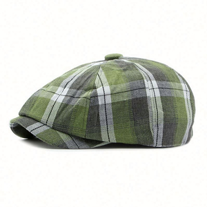 Gorra Newsboy a Cuadros Ajustable de Tweed Ivy, Transpirable, para Otoño e Invierno, Unisex, Estilo Baker Boy, con Botón en la Parte Superior, OEM - Product Image 4