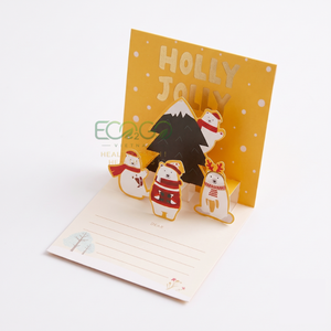 Carte de vœux de Noël 3D personnalisée avec différents motifs pour cadeaux et décorations de fêtes, fabriquée au Vietnam - Product Image 3