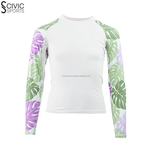 Active Wear Gym Rash Guard con mangas completas Logotipo personalizado Material Spandex-Precio al por mayor - Product Image 4