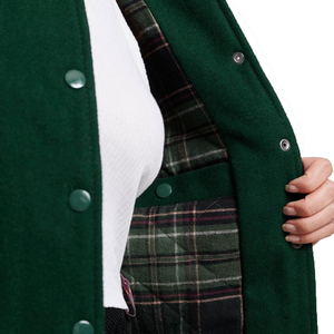 Women's Casual Fashion Sheep Skin <b>Leather</b> Baseball Varsity <b>Jackets</b> Breathable Patchwork Knitted Wear Varisty <b>Jacket</b> - Product Image 5
