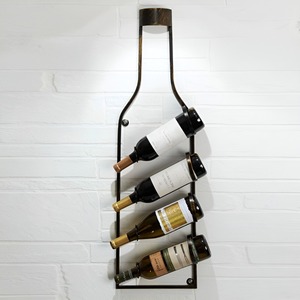 Estante para Botellas de Vino de Metal Negro Hecho a Mano de la Mejor Calidad, Decantador de Bar para Almacenamiento de Botellas de Vino en la Despensa, Agrega un Ambiente Elegante al Estilo de Vida - Product Image 1
