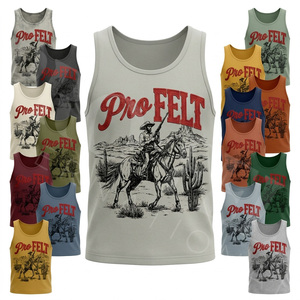 Débardeur Homme Style Vintage Effet Vieilli avec Logo Personnalisé – Décontracté, Streetwear, OEM ODM, Coton et Polyester - Product Image 1