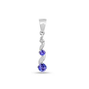 Collier pendentif en tanzanite naturelle, bijou de naissance de décembre pour femme, pierre précieuse bleue, cadeau élégant - Product Image 1