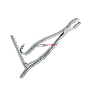 Pinces à os 5 pouces 12,5 cm en acier inoxydable réutilisables à verrouillage à cliquet 2x2 dents Instrument chirurgical orthopédique vétérinaire - Product Image 1
