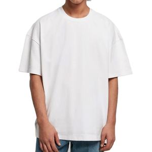 T-shirt Homme Vintage Oversize en Coton Premium Coupe Ample Uni Lourd Décontracté Streetwear avec Logo Avant Prix Raisonnable - Product Image 2
