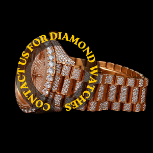 New Luxurious Man's Moissanite Diamond Hip Hop Full Iced Roman Numerals With Features Round Dial <b>Gold</b> Plated Affordable Price - Product Image 4