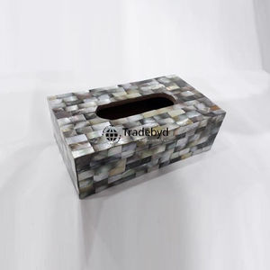 Boîte à mouchoirs de luxe en os incrusté, porte-mouchoirs artisanal haut de gamme, décoration élégante pour la maison Tradebyd - Product Image 4