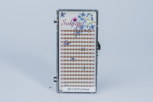 Vente en gros 2D volume russe cils faits à la main extensions de cils longue durée pour artistes professionnels longueurs 7mm à 16mm - Product Image 6