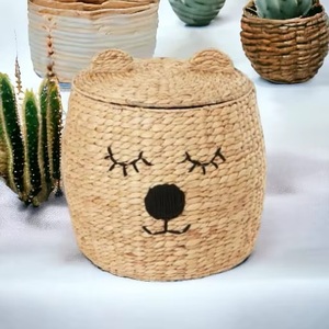 Whimsical Wonder Cheap Price Woven Seagrass <b>Basket</b> <b>Laundry</b> Hamper Lid Living Room Minimalist Multifunction Organizer Storage - Product Image 3