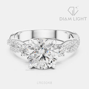 Bague de mariage en or blanc 14 carats avec diamant de laboratoire de 2,00 carats, taille ronde, certifiée IGI, bijoux fins, cadeau pour fiançailles, mariage, anniversaire - Product Image 1