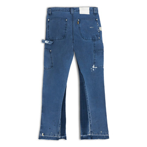 Patchwork Denim <b>Jeans</b> <b>Men</b> <b>High</b> <b>Waist</b> Distressed Cotton Casual Style Autumn Wear Regular Fit Midweight Stonewashed - Product Image 2
