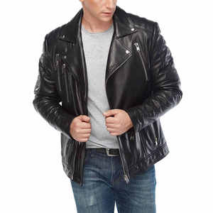 Latest Fashionable Regular Fit Genuine Leather Fashion <b>Jacket</b> For Men Custom Logo Plus Size Men's Motorcycle <b>Racing</b> <b>Jackets</b> - Product Image 6