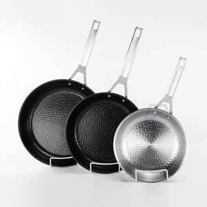 Ensemble de poêles en fonte avec revêtement en acier inoxydable antiadhésif, résistant à la chaleur, compatible induction, poignée en plastique, capacité 1-2L, cuisine - Product Image 6