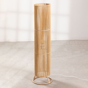 Tall rattan floor lamp hand-crafted lighting accessories for decorating handwoven <b>standing</b> lamps - Product Image 4
