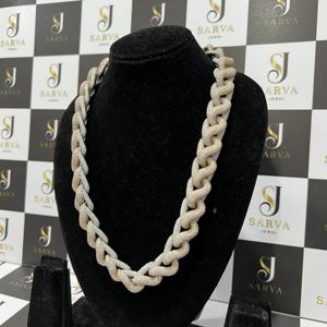 Cadenas Finas de Plata S925 con Diamantes Certificados por IGI, Collares Estilo Hip Hop, Cadena Cubana Chapada en Oro Rosa con Moissanita VVS para Hombre - Product Image 1